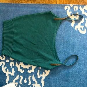Green knit tank